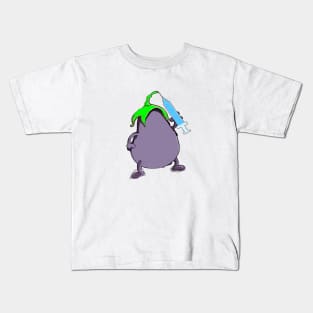 vaccine eggplant Kids T-Shirt